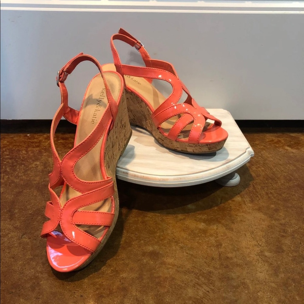 3.5” cork wedge shoes